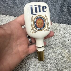 Vintage Miller Lite "a fine Pilsner beer " tap handle man cave bar